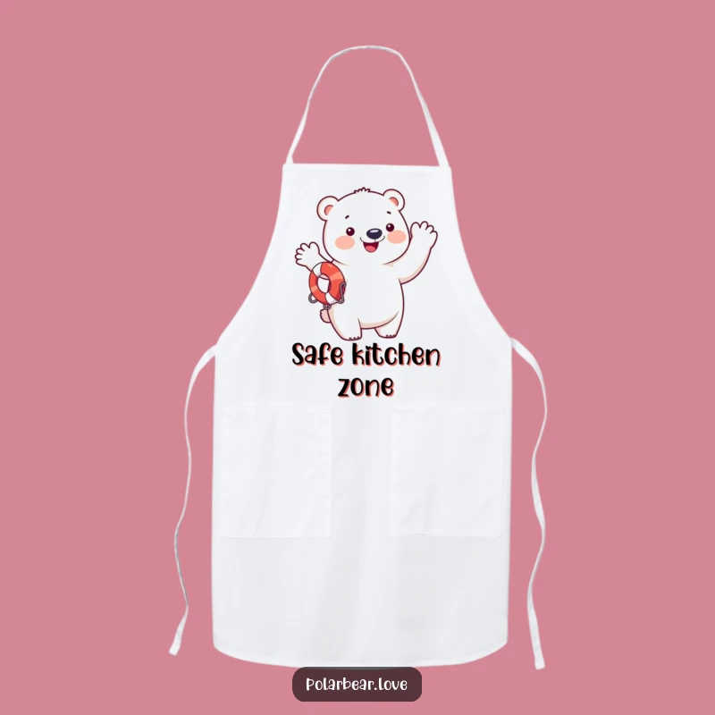 Funny Polar Bear Apron: Humorous Kitchen Safety Gift
