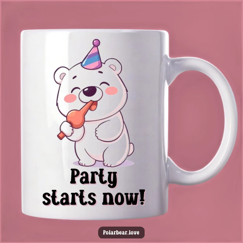 Funny Polar Bear Party Blower Mug: Cheerful Gusto, Perfect Funny Gift!