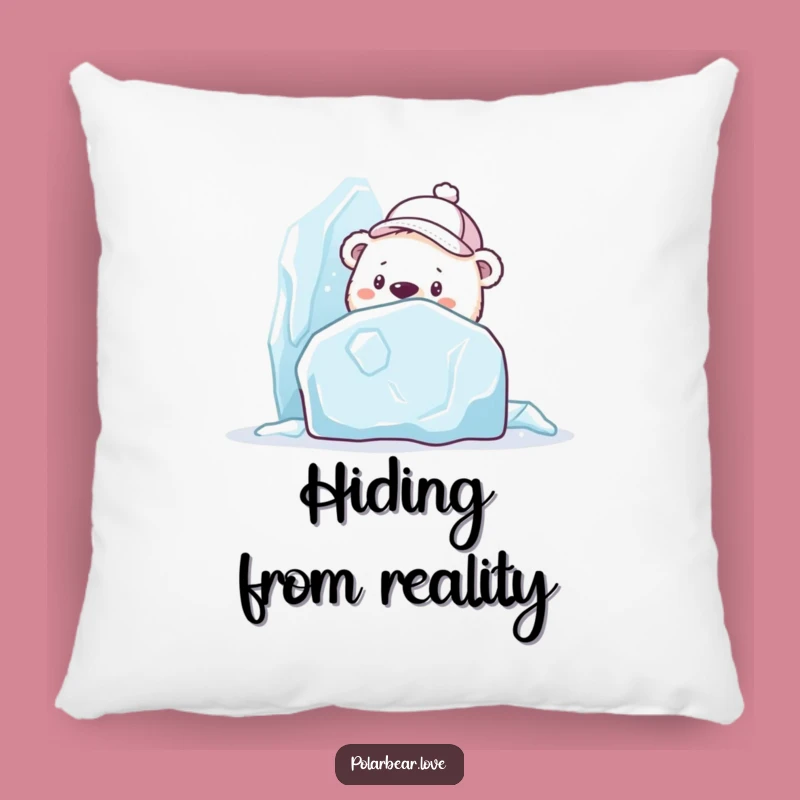 Funny Polar Bear Peeking Pillow: Cozy Comfort with Playful Mystery