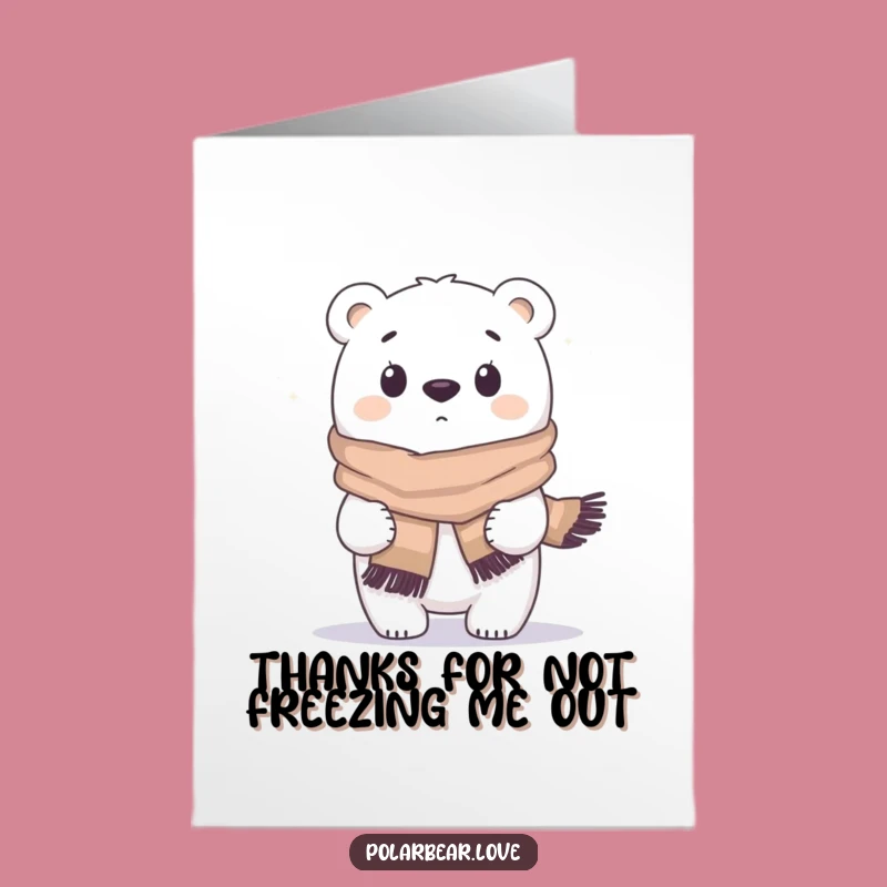 Free Printable Thank You Card: Humorous Polar Bear Thankful Gust Downloadable