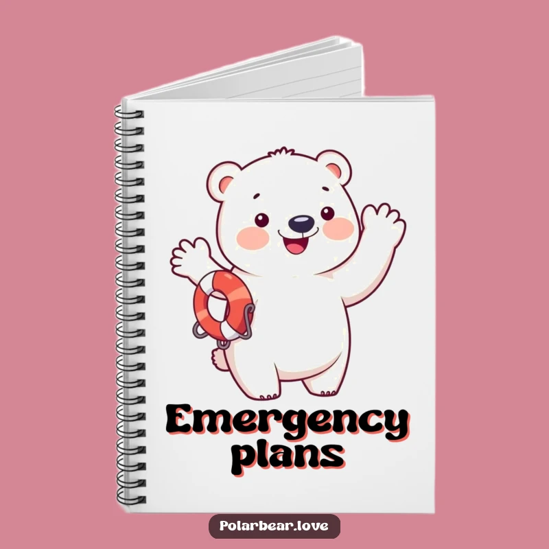 Funny Polar Bear Notebook: Humorous Waving Journal, Gift