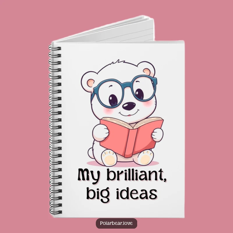 Funny Polar Bear Spectacles Notebook: Jot Down Ideas with Curious Wit, Perfect Gift!