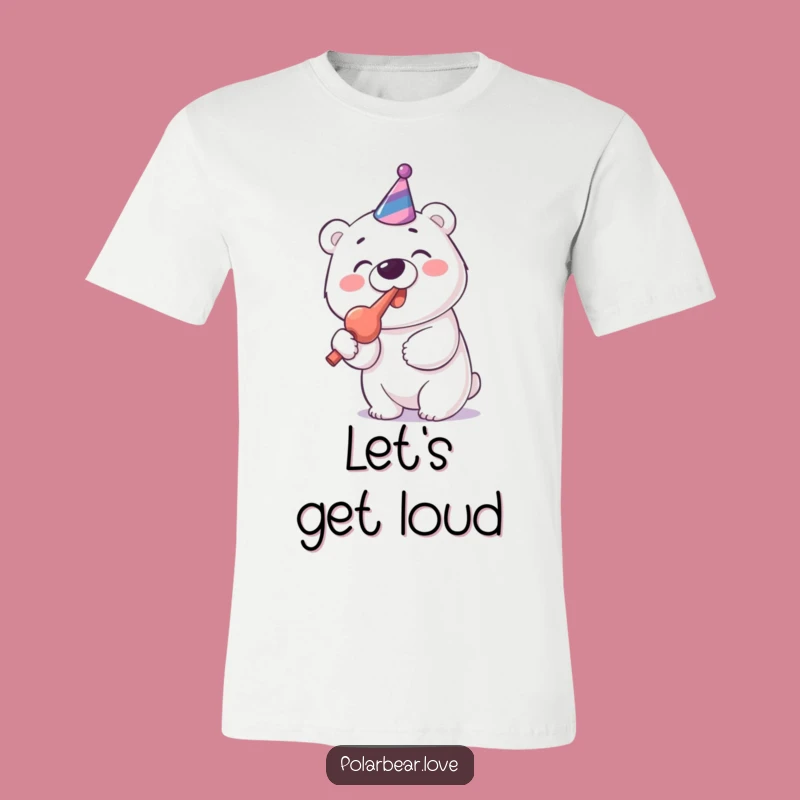 Funny Polar Bear Party Blower T-Shirt: Cheerful Blast, Great Funny Gift!
